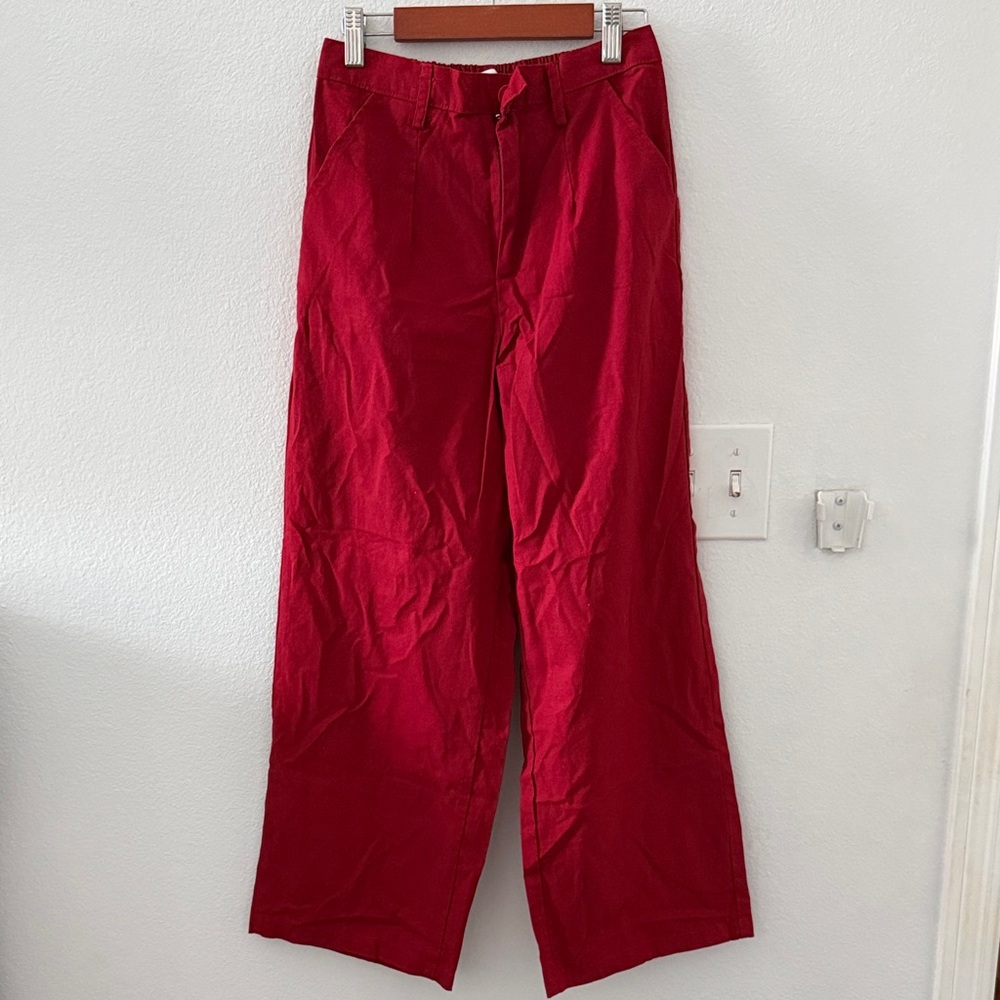 Straight Wide Leg Pants